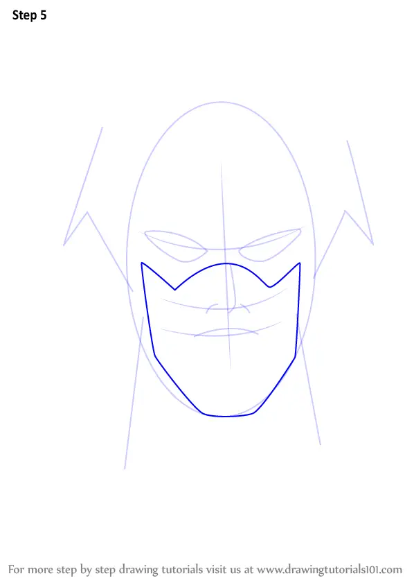 Learn How to Draw The Flash Face (The Flash) Step by Step ...