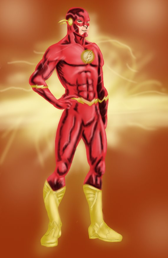 the flash superhero drawing