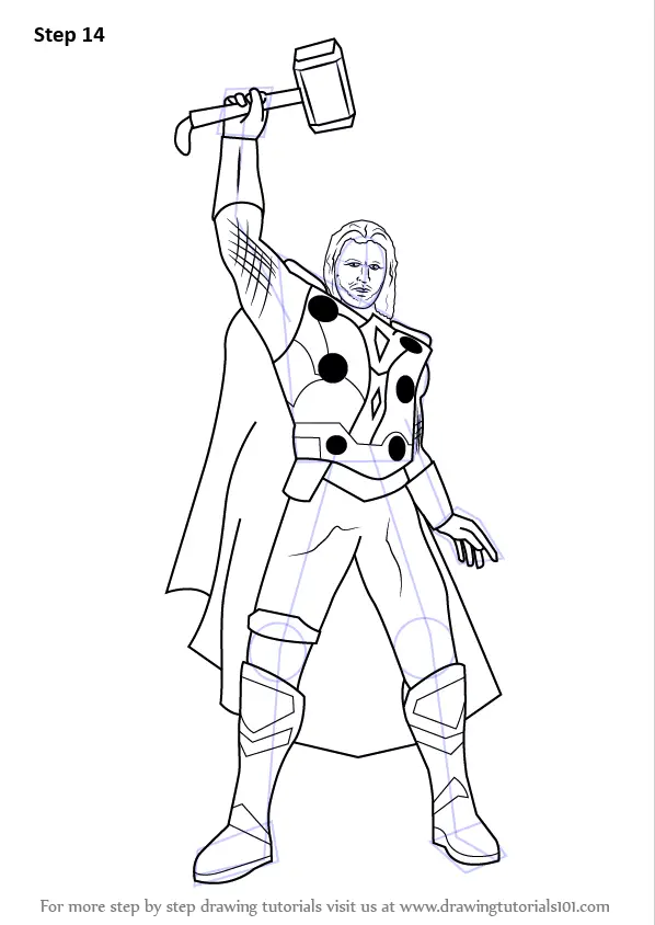 Learn How to Draw Thor Thor Step by Step Drawing Tutorials