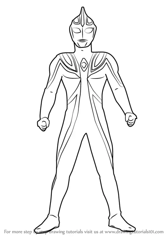 Learn How to Draw Ultraman Agul (Ultraman) Step by Step : Drawing Tutorials