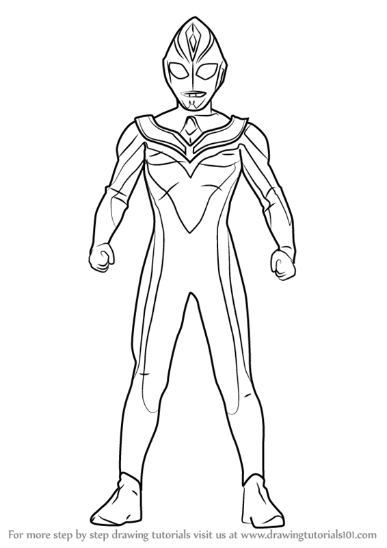 learn how to draw ultraman dyna ultraman step by step drawing tutorials