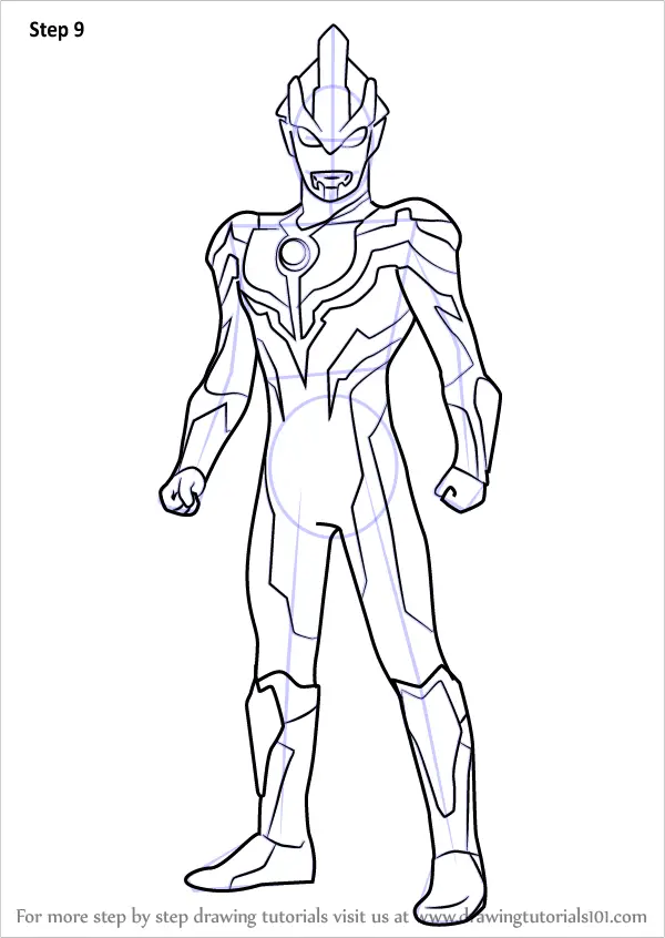 Learn How to Draw Ultraman Ginga Ultraman Step by Step 