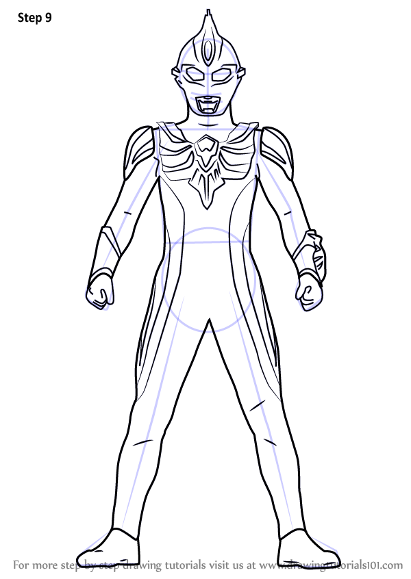 Learn How to Draw Ultraman Max (Ultraman) Step by Step : Drawing Tutorials