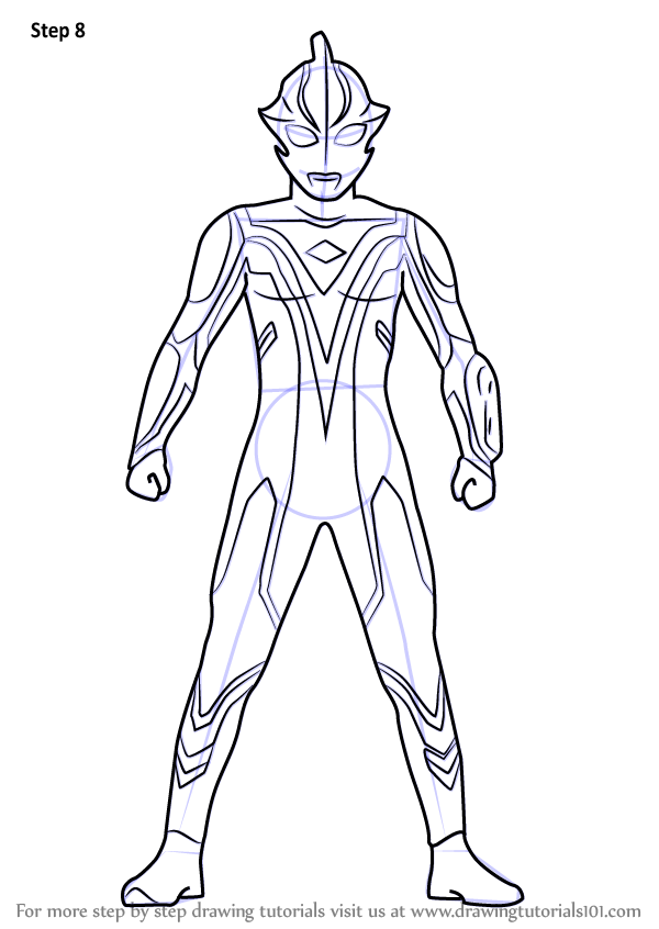 Download Learn How to Draw Ultraman Mebius (Ultraman) Step by Step : Drawing Tutorials