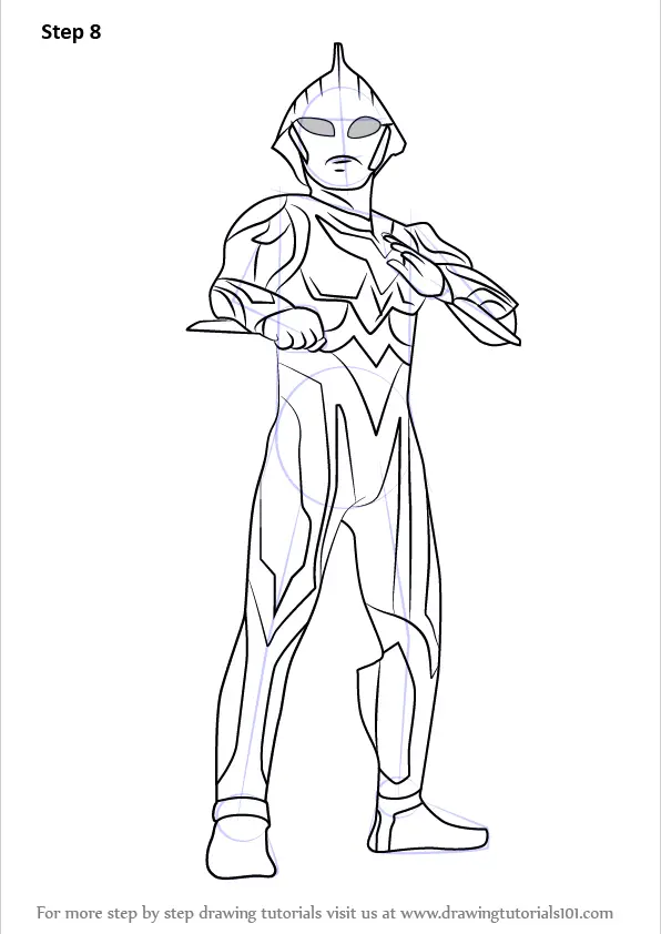 Learn How to Draw Ultraman Nexus (Ultraman) Step by Step : Drawing