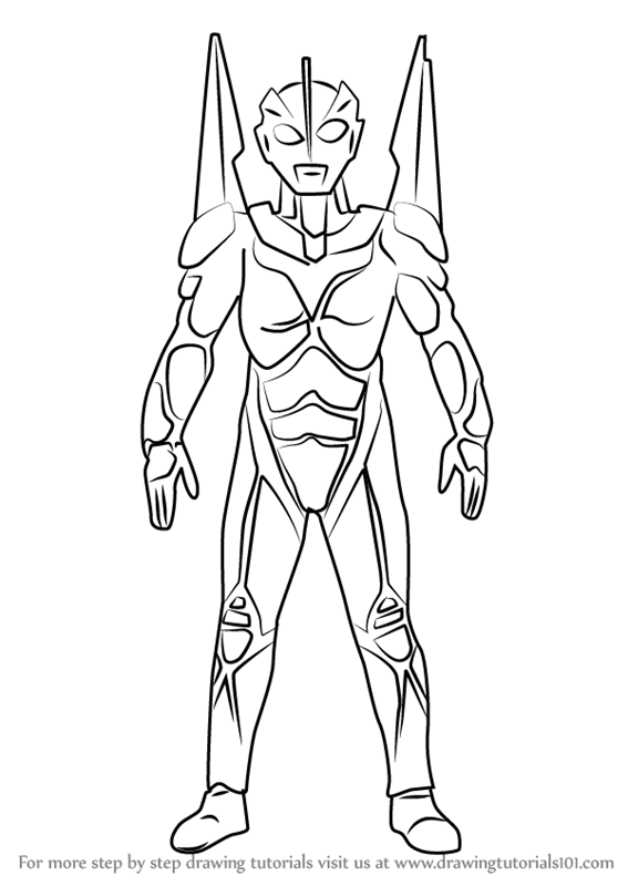 Step by Step How to Draw Ultraman  Noa 