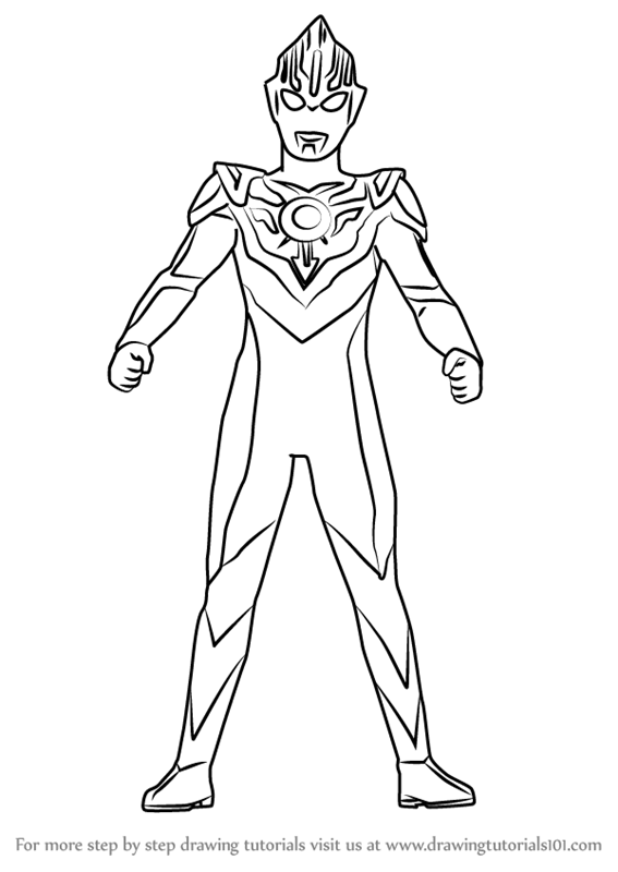 Learn How to Draw Ultraman Orb (Ultraman) Step by Step : Drawing Tutorials