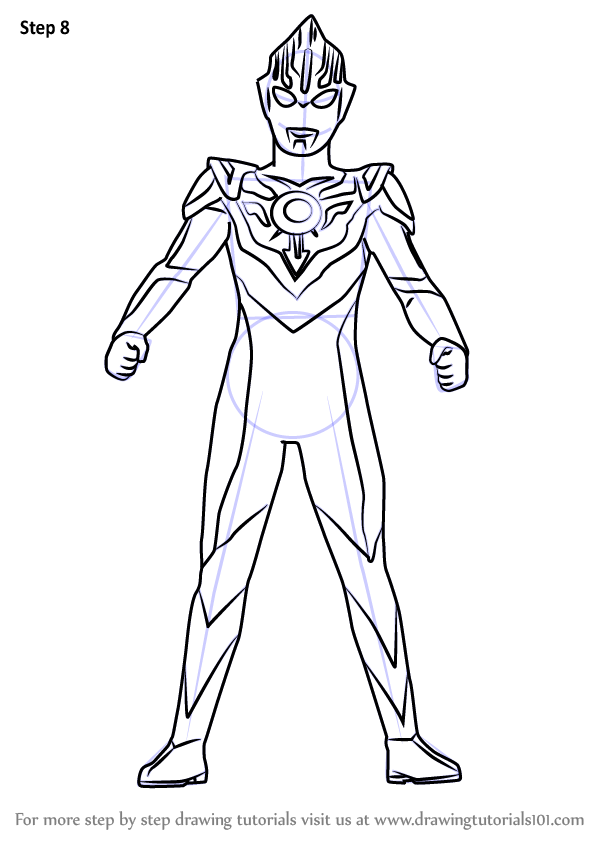 Step by Step How to Draw Ultraman Orb 