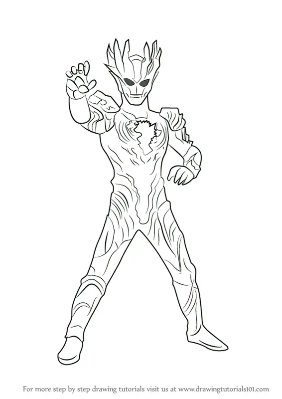 Learn How to Draw Ultraman Saga (Ultraman) Step by Step : Drawing Tutorials