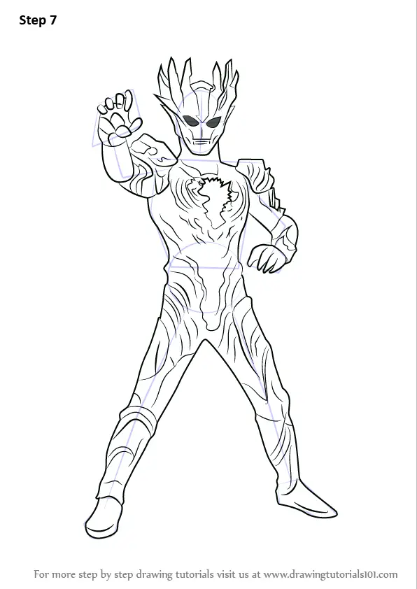 Learn How to Draw Ultraman Saga Ultraman Step by Step  Drawing Tutorials