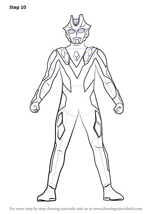 Learn How to Draw Ultraman Xenon (Ultraman) Step by Step : Drawing