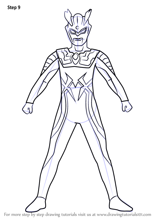 Learn How to Draw Ultraman Zero Ultraman Step by Step 