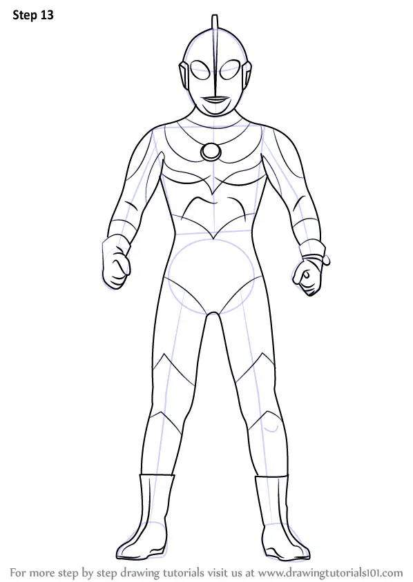 Learn How to Draw an Ultraman (Ultraman) Step by Step : Drawing Tutorials