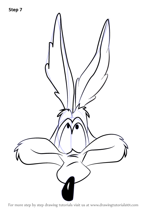 Learn How to Draw Wile E. Coyote Face (Wile E. Coyote) Step by Step