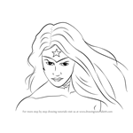 How to Draw Wonder Woman Face