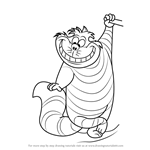 How to Draw Cheshire Cat from Alice in Wonderland