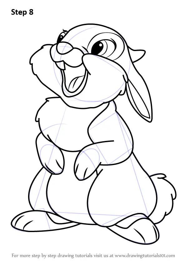 Learn How to Draw Thumper from Bambi (Bambi) Step by Step : Drawing