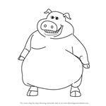 How to Draw Pig from Barnyard