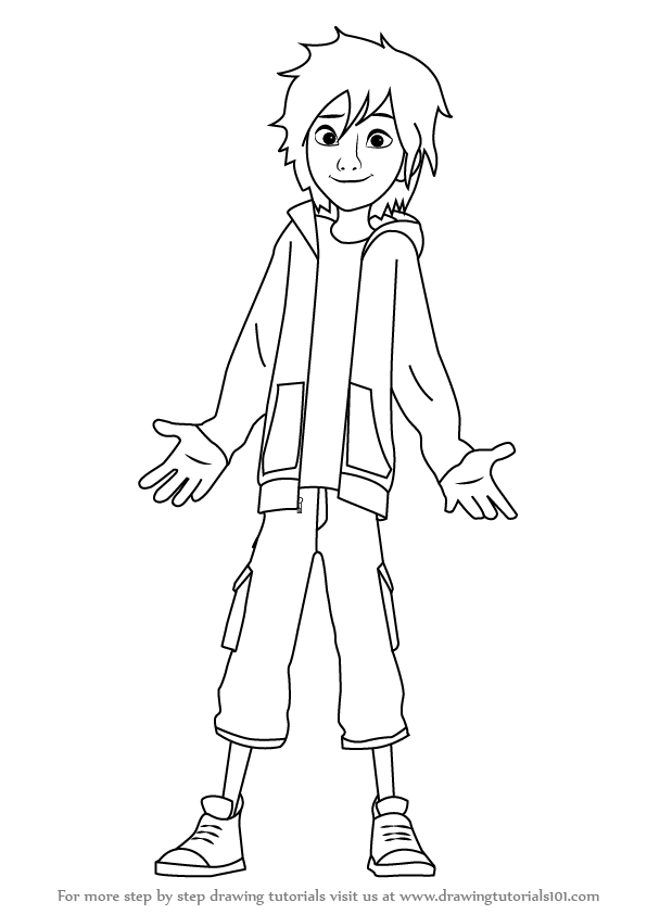 Learn How to Draw Hiro Hamada from Big Hero 6 (Big Hero 6) Step by Step