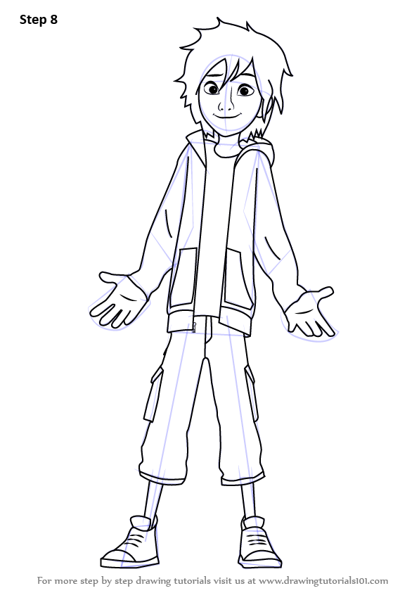 Learn How to Draw Hiro Hamada from Big Hero 6 (Big Hero 6 