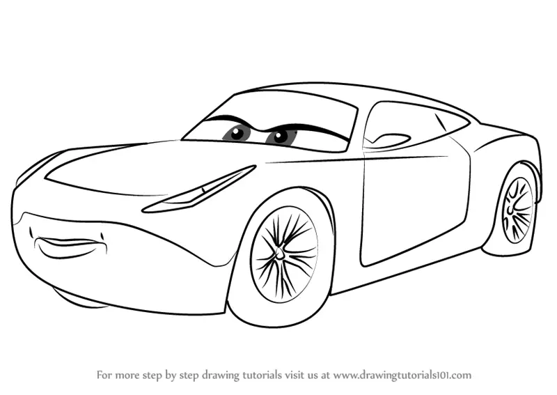Learn How To Draw Cruz Ramirez From Cars 3 (Cars 3) Step By Step : Drawing  Tutorials