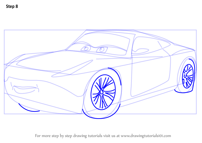 How to Draw Cruz Ramirez from Cars 3 (Cars 3) Step by Step