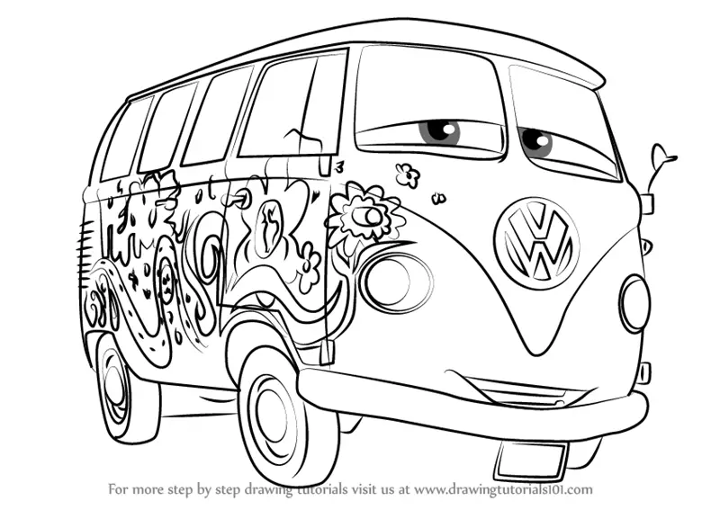 Cars Fillmore Coloring Pages Coloring Pages