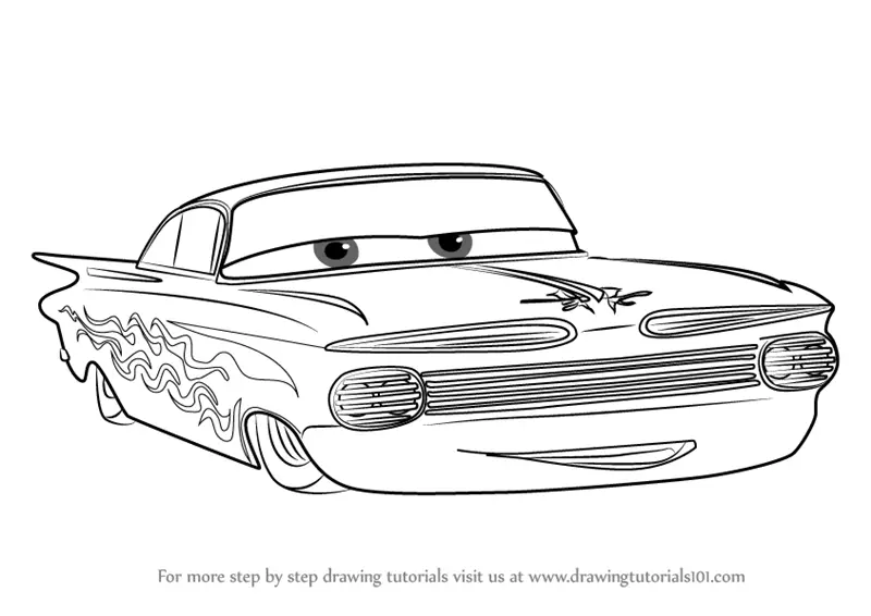 Download Disney Cars Lightning Sketch Wallpaper | Wallpapers.com