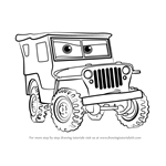 How to Draw Sarge from Cars 3