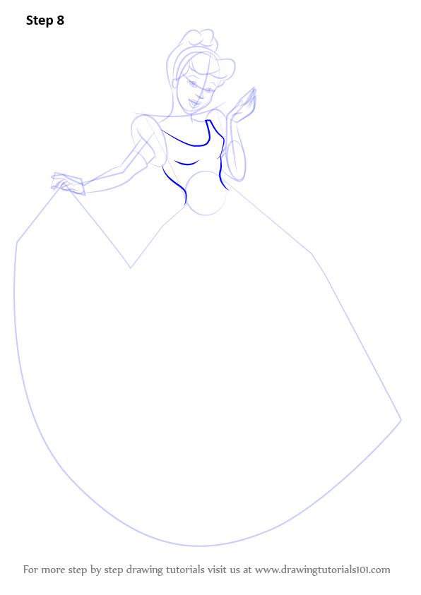 Learn How to Draw Princess Cinderella (Cinderella) Step by Step