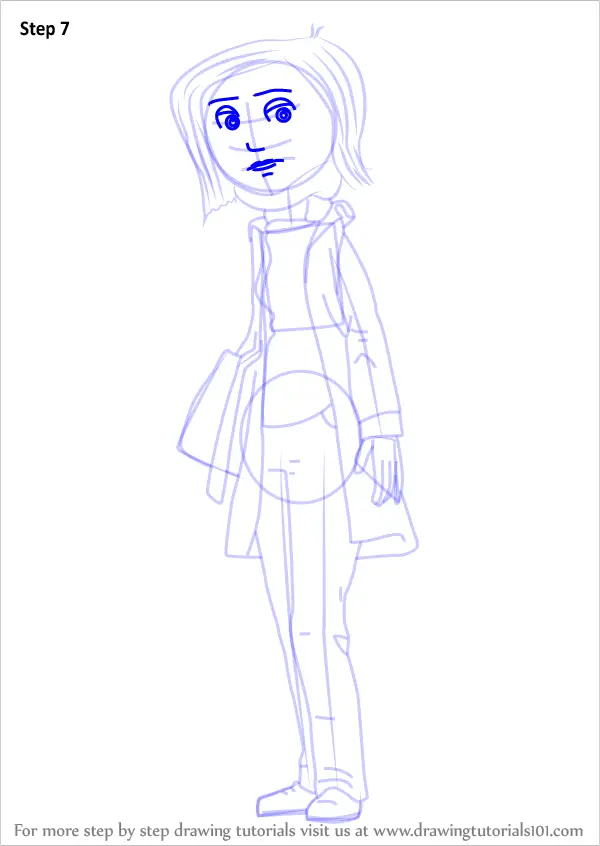 Learn How to Draw Mel Jones from Coraline (Coraline) Step by Step : Drawing Tutorials