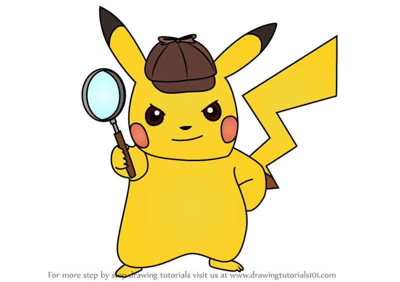 how to draw Detective Pikachu from Detective Pikachu step 0