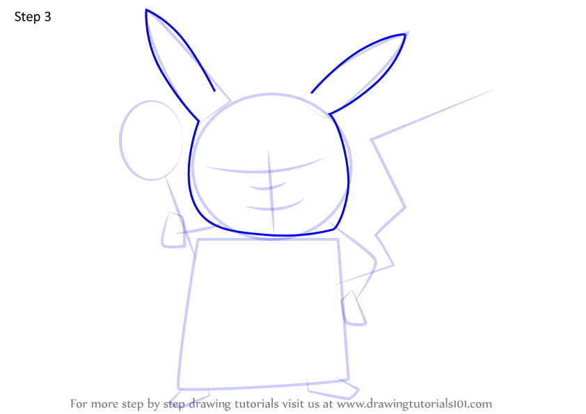 Learn How To Draw Detective Pikachu From Detective Pikachu