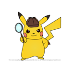 How to Draw Detective Pikachu from Detective Pikachu