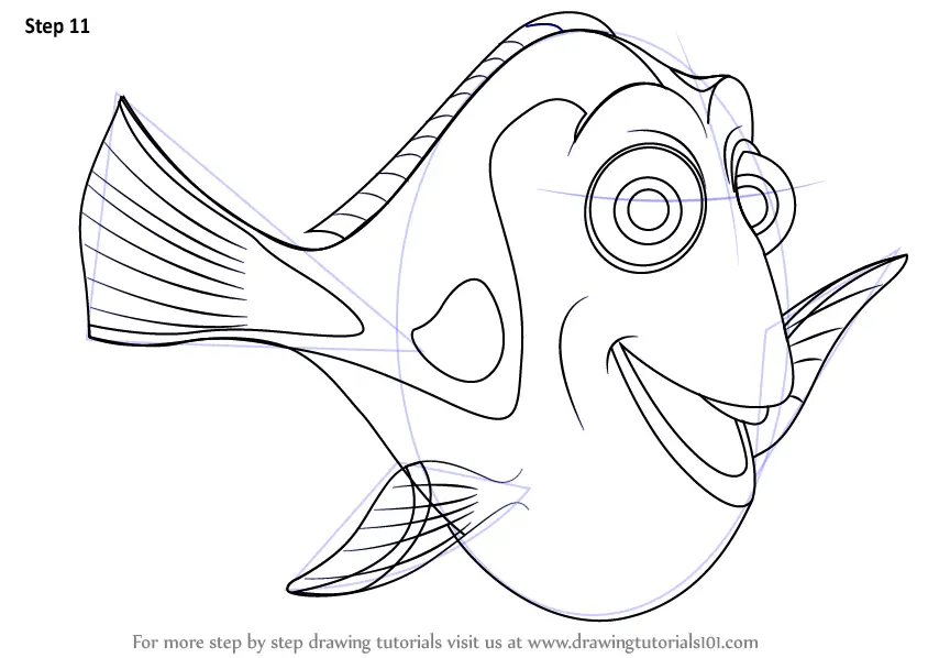 Learn How to Draw Dory from Finding Nemo (Finding Nemo) Step by Step