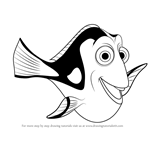 How to Draw Dory from Finding Nemo