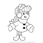 How to Draw Karen from Frosty the Snowman