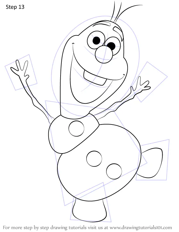 Learn How to Draw Olaf from Frozen 2 (Frozen 2) Step by Step : Drawing  Tutorials