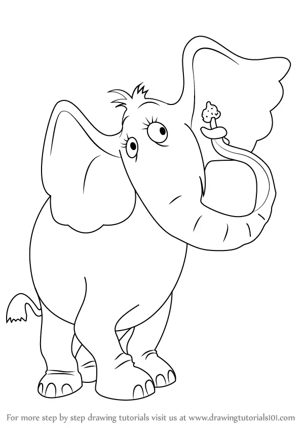 Learn How to Draw Horton the Elephant from Horton Hears a Who! (Horton  Hears a Who!) Step by Step : Drawing Tutorials