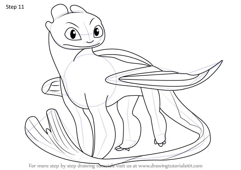 Download Learn How to Draw Light Fury from How To Train Your Dragon ...