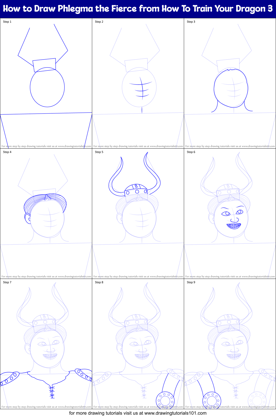 How to Draw Phlegma the Fierce from How To Train Your Dragon 3 Printable Step by Step