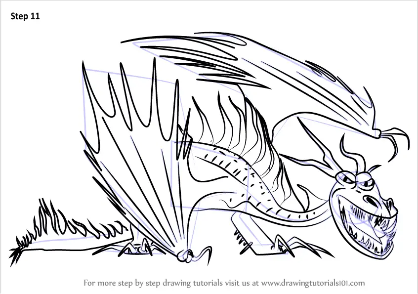 Learn How to Draw Hookfang from How to Train Your Dragon 2 (How to