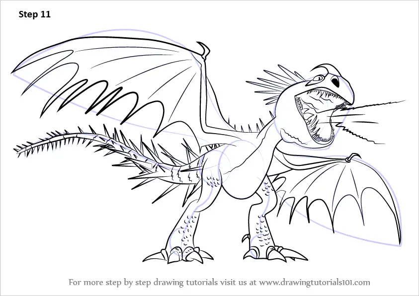 Learn How to Draw Deadly Nadder from How to Train Your Dragon (How to