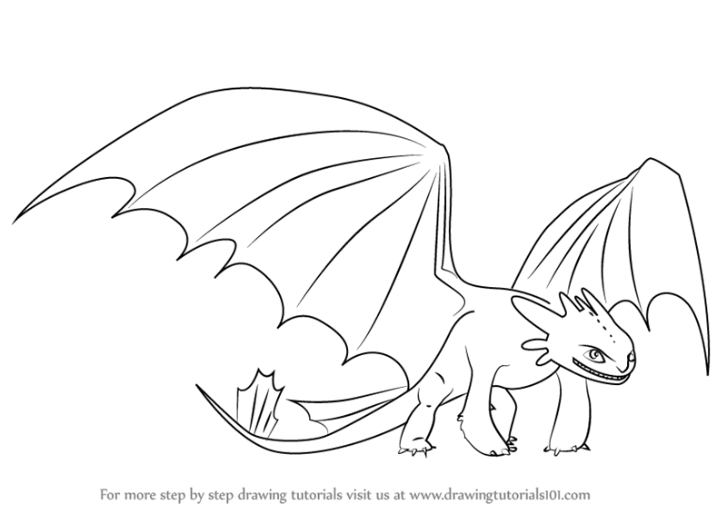 Download Learn How to Draw Night Fury from How to Train Your Dragon ...