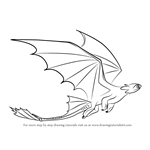 How to Draw Toothless Flying from How to Train Your Dragon