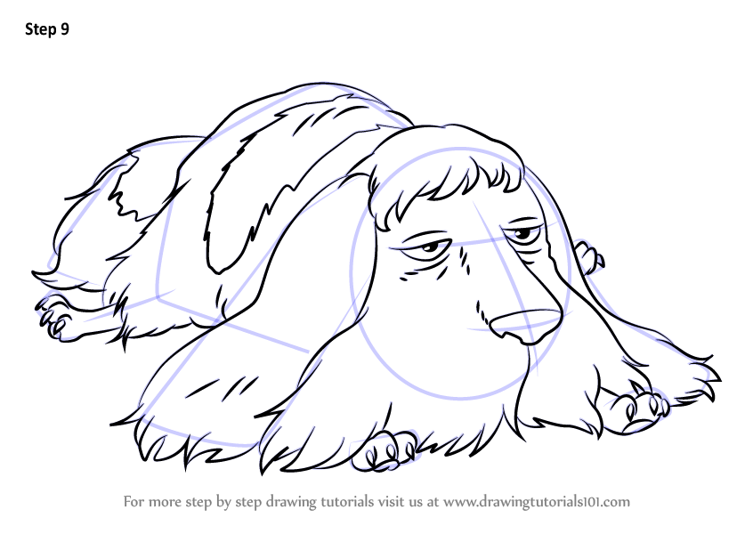 How to Draw Heen from Howl's Moving Castle (Howl's Moving Castle) Step