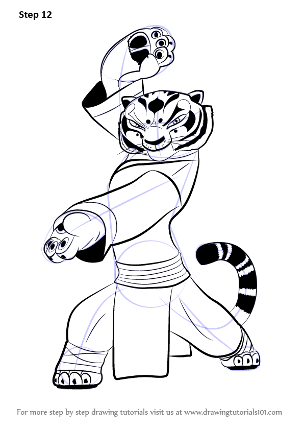 Learn How to Draw Tigress from Kung Fu Panda 3 (Kung Fu Panda 3) Step