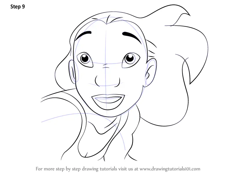 Learn How to Draw Nani Pelekai from Lilo and Stitch (Lilo & Stitch) Step by  Step : Drawing Tutorials
