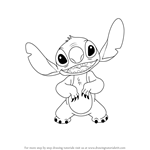How to Draw Stitch from Lilo and Stitch