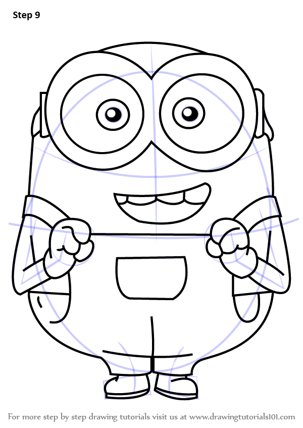 Step by Step How to Draw Bob from Minions : DrawingTutorials101.com